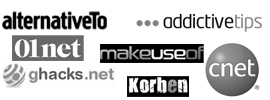 cNET korben alternativeTo addictiveTips 01net makeuseof ghacks